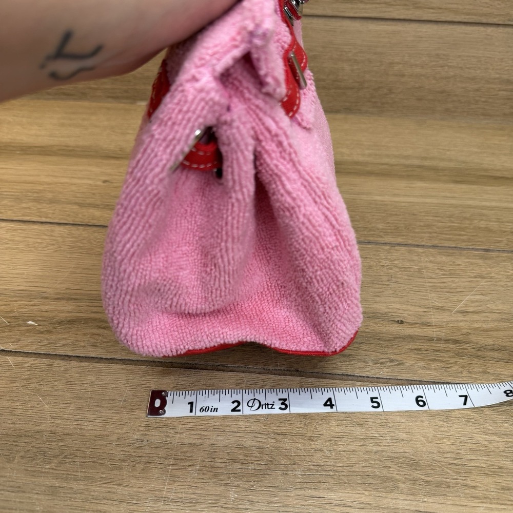 NEW Boatkin Sunwin Madaket Small Classic Tote Bag Terry Cloth Canvas Red Pink - Picture 11 of 11